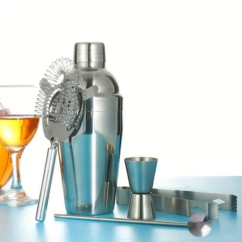 12-Piece Premium Cocktail Shaker Set With Bamboo Stand For Bartenders