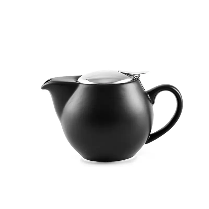 6 Colors 350ml Ceramic Teapot with Stainless Steel Lid & Extra-Fine Infuser