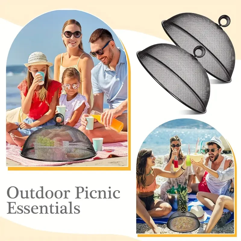 6-Pack Metal Mesh Food Covers for Outdoors