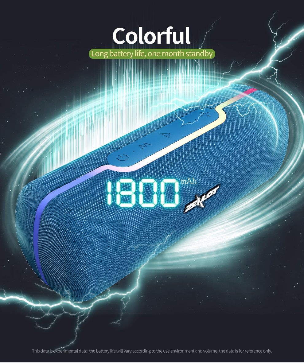 Bluetooth speaker, Zealot S55, HiFi Sound,8 hours Playtime, High Quality Speaker
