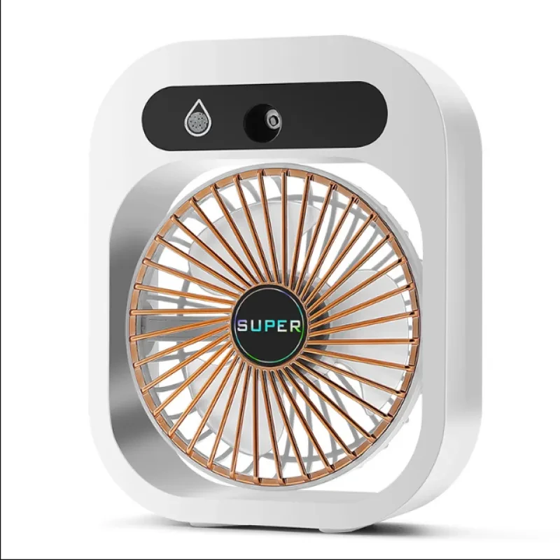 Air Conditioning Fan Desk Misting Fan Air Cooler Cooling USB Rechargeable Humidifier Portable Spray Fan With 3 Wind Speeds