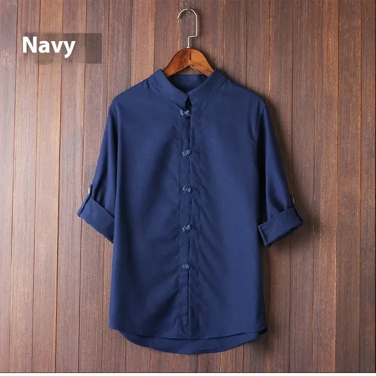 Men's Linen Vintage Plus Size Shirt