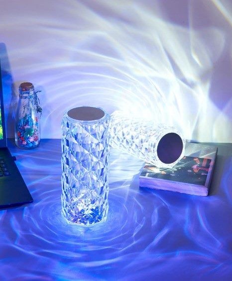 Rose Crystal Lamp with Touch and Remote Control, Big Size