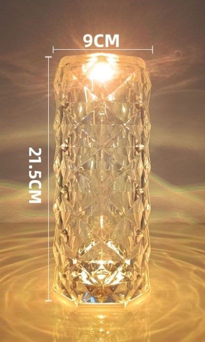 Rose Crystal Lamp with Touch and Remote Control, Big Size