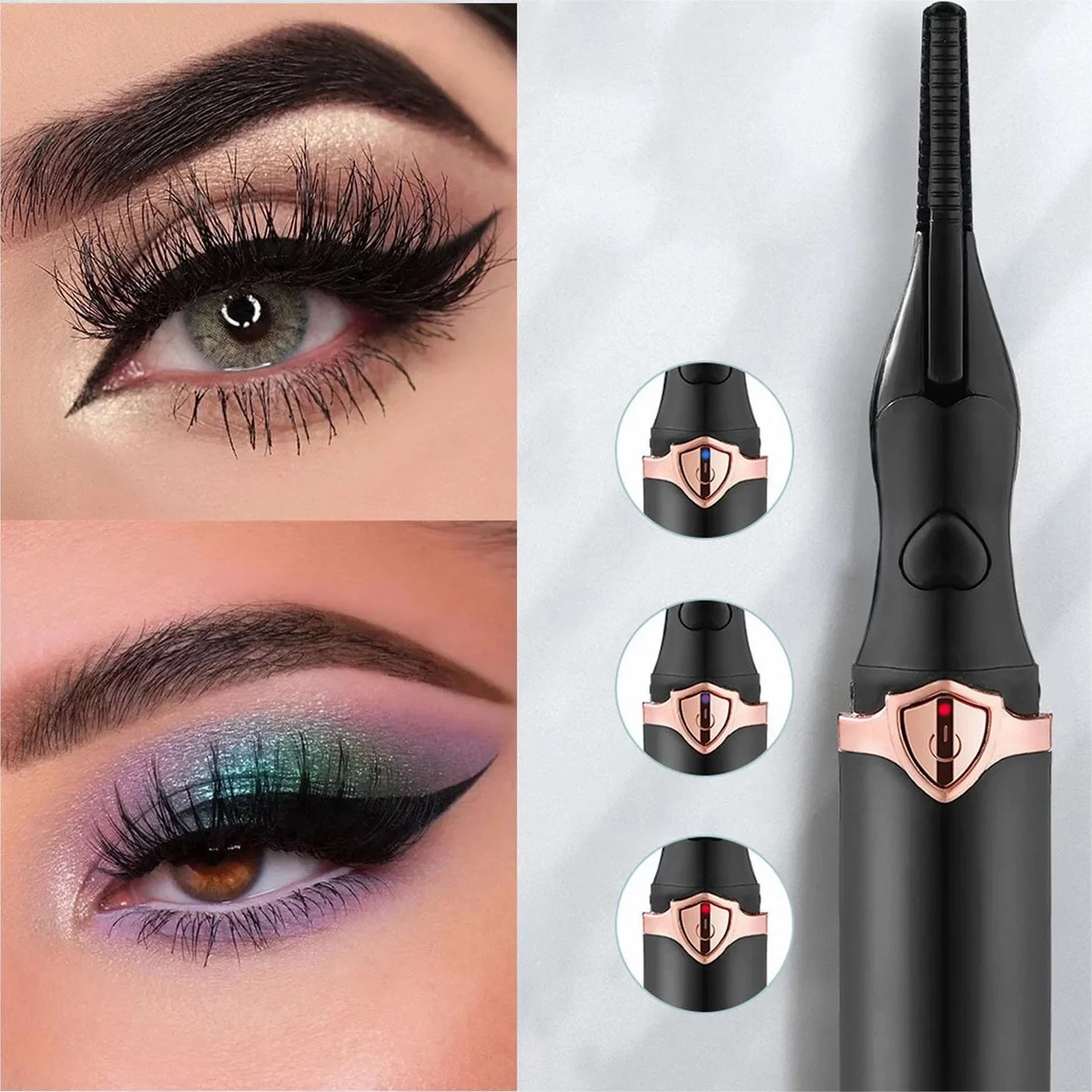 Rechargeable Heated Eyelash Curler for Quick Heating Curling
