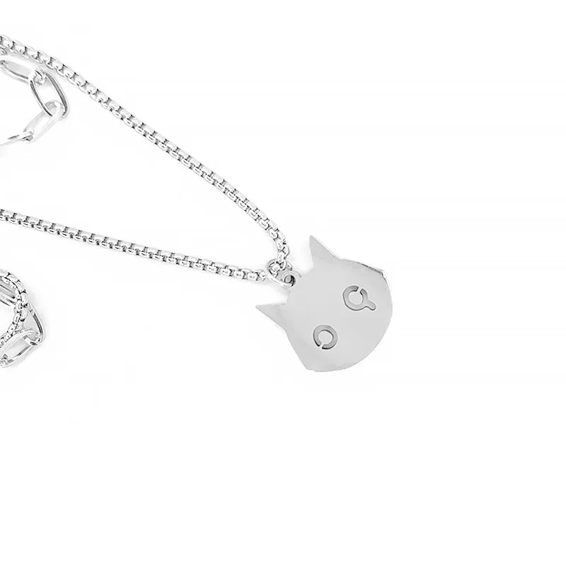 Cute Crying Cat Pendant Necklace