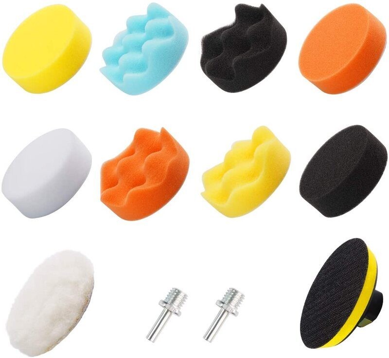 Car Polisher Buffer Cleaning Kit Polishing Waxing Buffing Sponge Pads