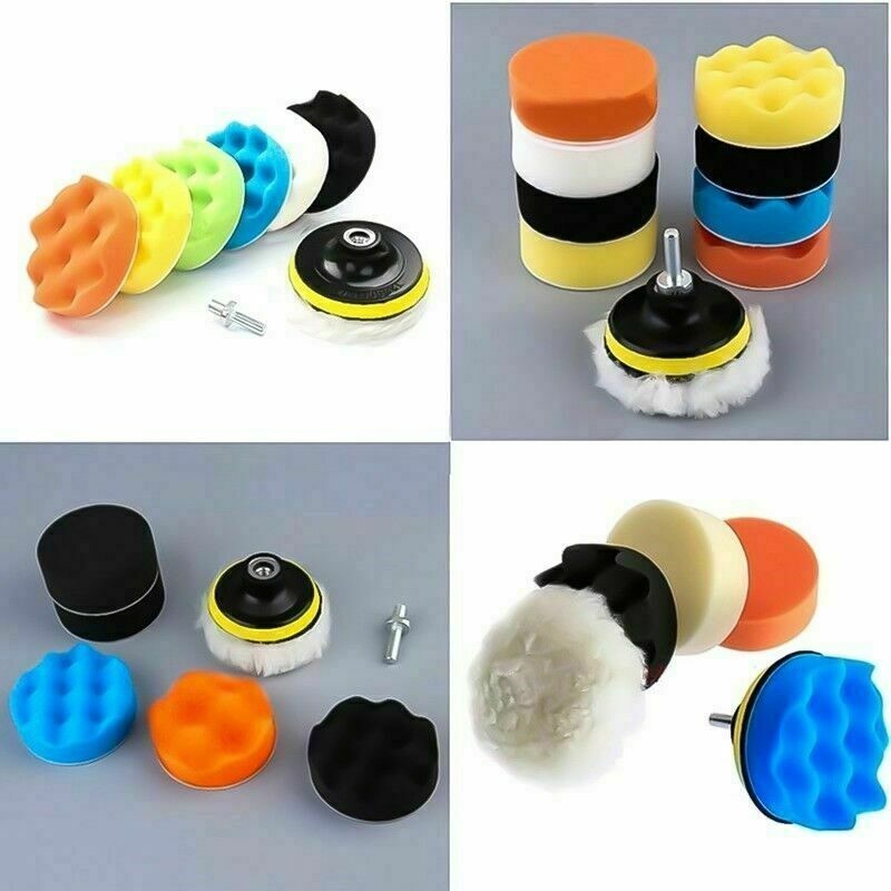 Car Polisher Buffer Cleaning Kit Polishing Waxing Buffing Sponge Pads