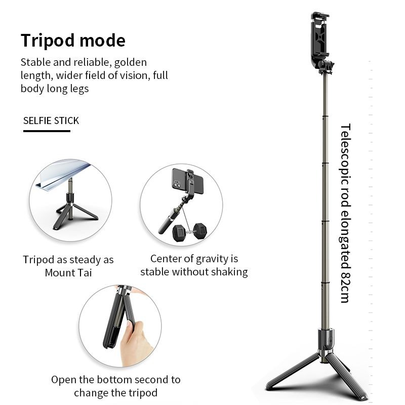 L03 Selfie Stick Wireless Bluetooth Selfie Tripod, Foldable