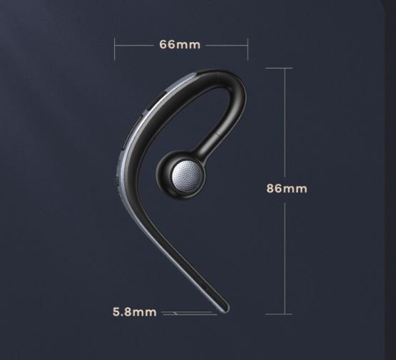 Wireless Earhook Headset For Noise-Reduced Calls, Remax Brand