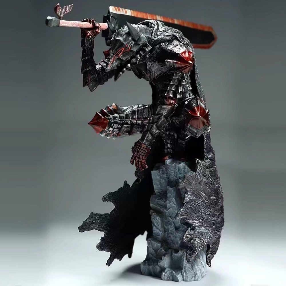 25cm Berserk Guts Action Figure Berserker Armor Black Swordsman Model