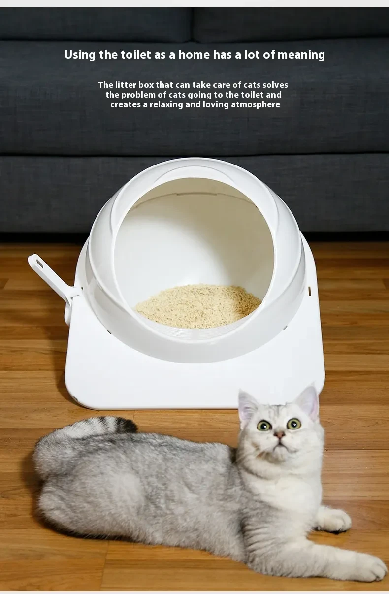 Litter Box Large Fully Enclosed Cat Litter Basin Deodorant