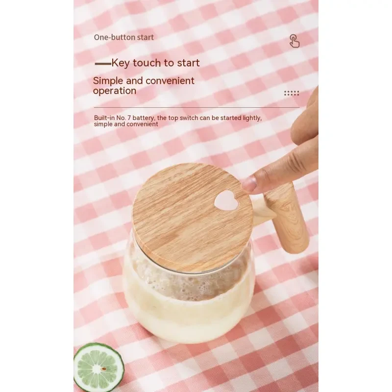 400ML Self Stirring Coffee Mug Electric Mixing Glass Coffee CupHigh Speed Fast Automatic Coffee Cup