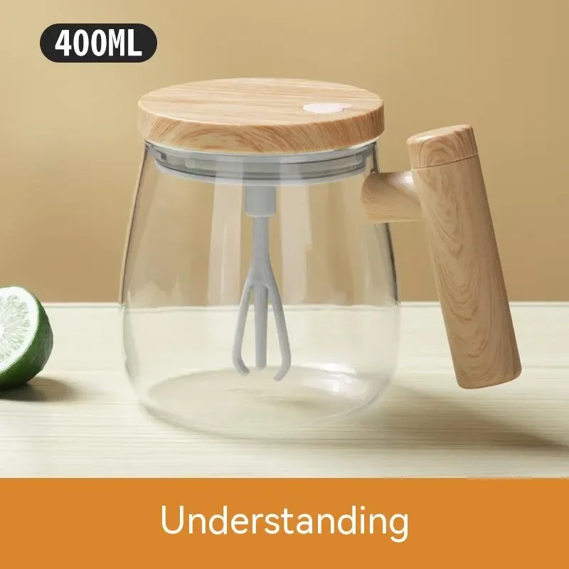 400ML Self Stirring Coffee Mug Electric Mixing Glass Coffee CupHigh Speed Fast Automatic Coffee Cup