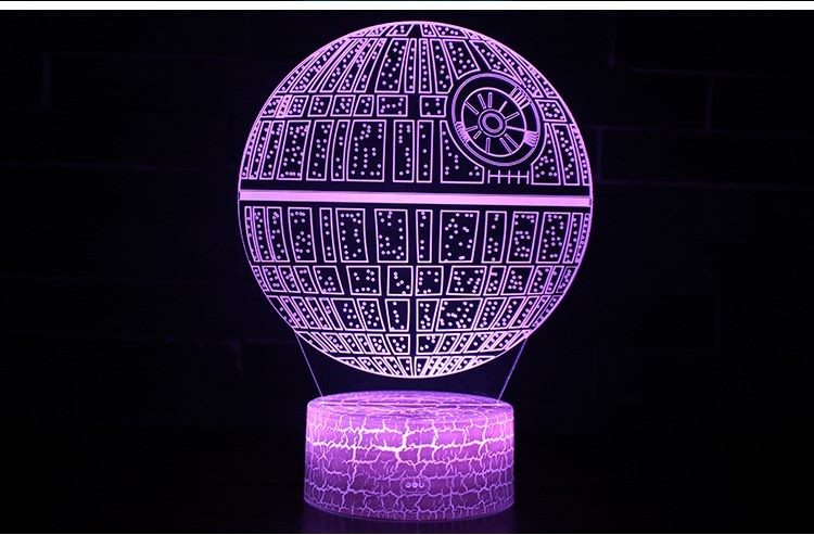 Star Wars 3D Night LED Light, Power By USB, 7 Changeable colors