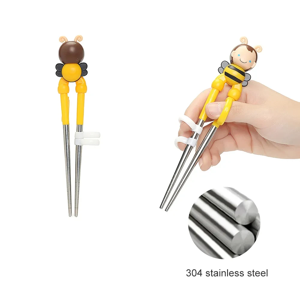 Stainless steel children's practice chopsticks