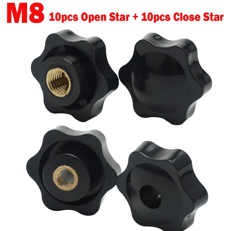 20pcs Tightening Nut M8 Manual Clamping Knob Thumb Nuts