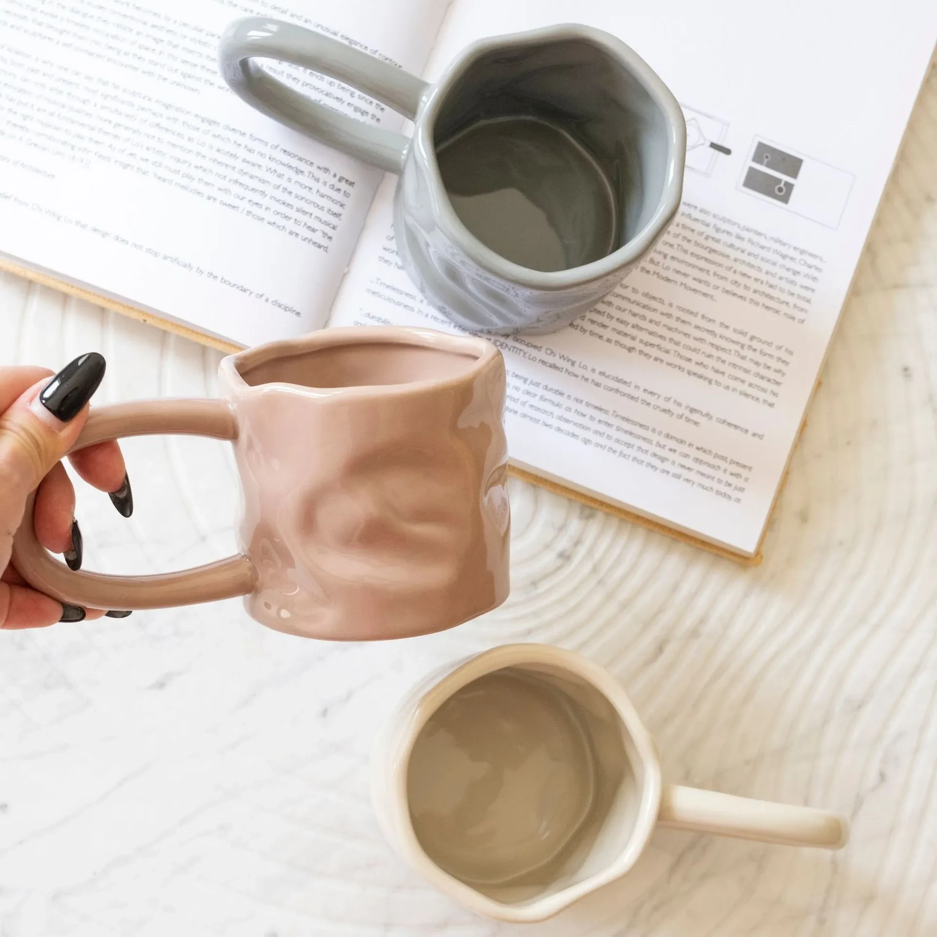 Simple Solid Color Creative Porcelain Cup