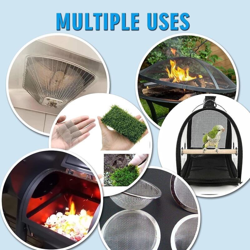 6pcs Metal Mesh Screen Sheets Steel Filter Plates