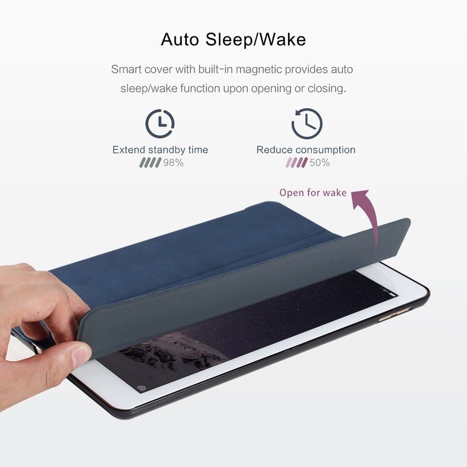 iPad Case, Rock Uni Series Protection Case. Auto Sleep&Wake, Kickstand Function