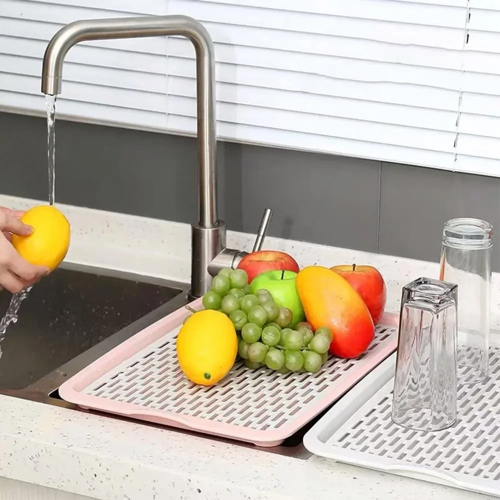 Kitchen Double-layer Portable Removable Fruit Tray