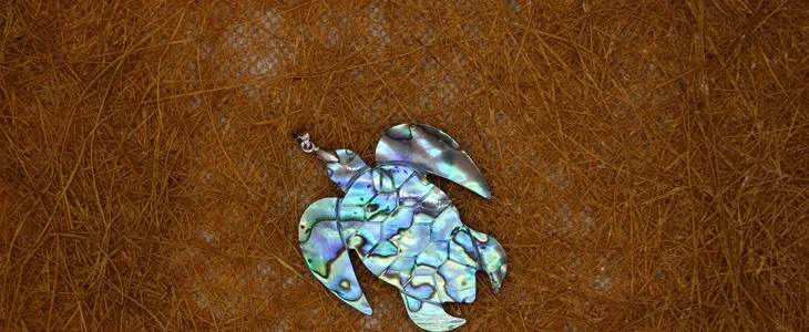 Personalized little turtle pendant