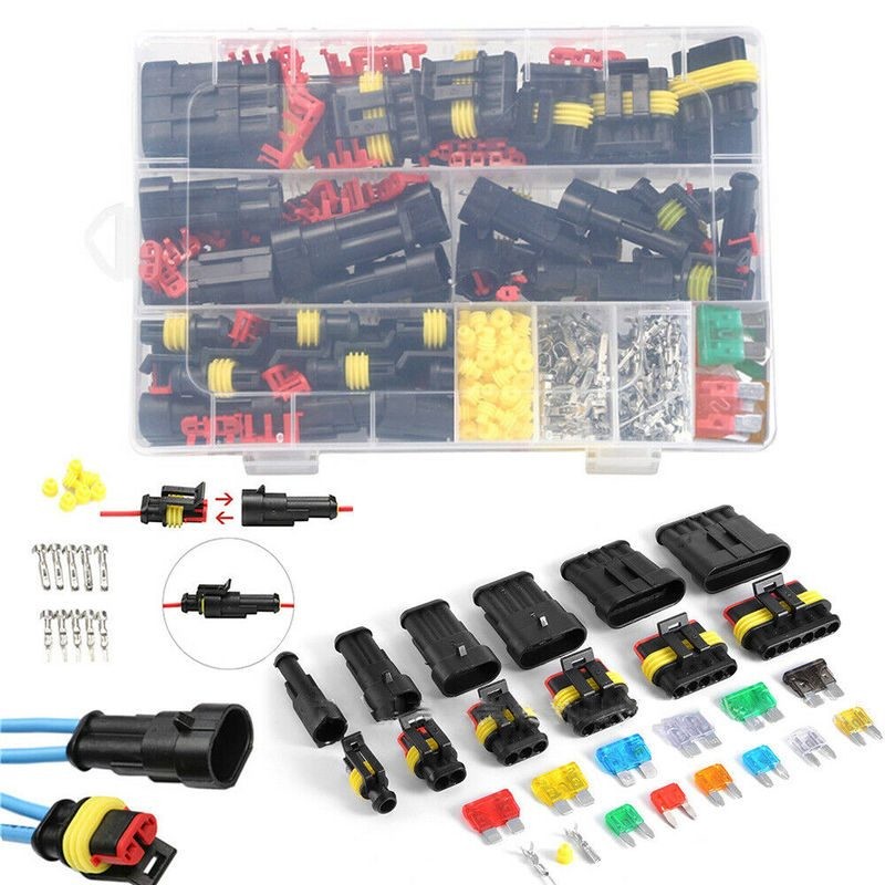 12V Waterproof Car Electrical Wire Connectors Terminals Assortment Kit