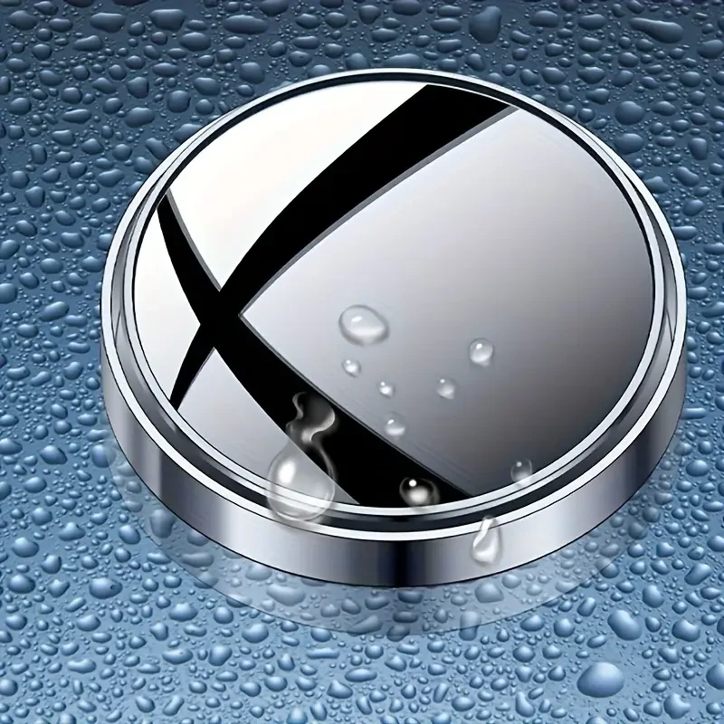 Car Rearview Mirror High-Definition Round Mirrors - 360-Degree Adjustable