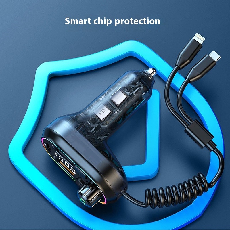 Portable Home Multifunctional One-to-two Car Charger