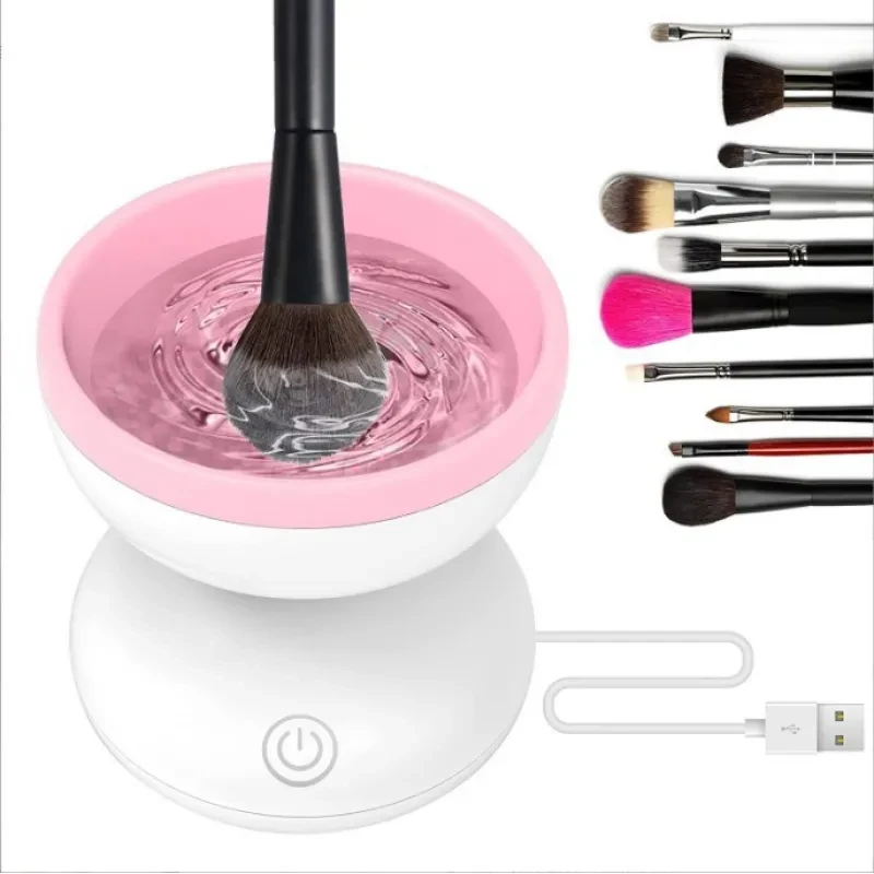 Electric Makeup Brush Cleaner Machine Portable Automatic USB Cosmetic Brush Cleaner