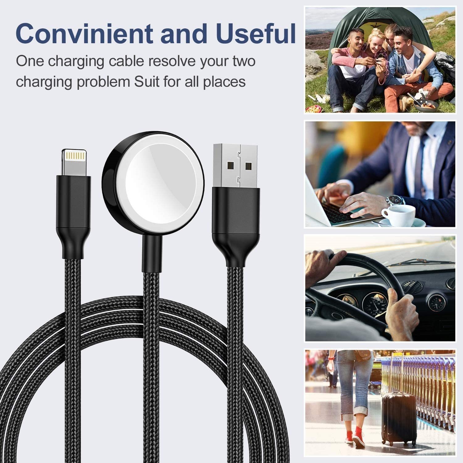Wireless Charger for Apple Watch and iPhone, NEWDERY Brand