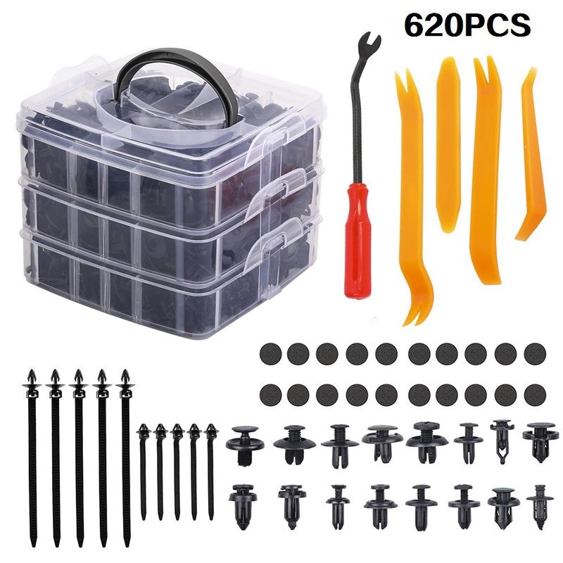 Car Push Retainer Clips Plastic Bumper Rivets Fasteners Kit