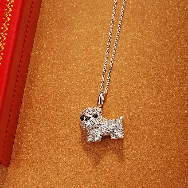 Puppy Necklace Short Pendant