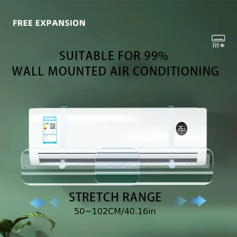 Adjustable Air Conditioner Wind Deflector to Prevent Direct Airflow