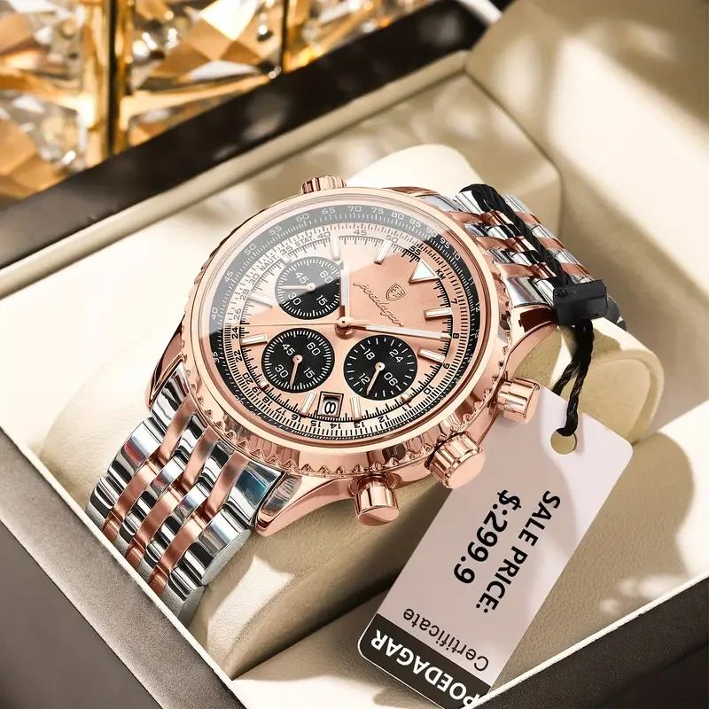 Poedagar Luxury Men'S Stainless Steel Watch