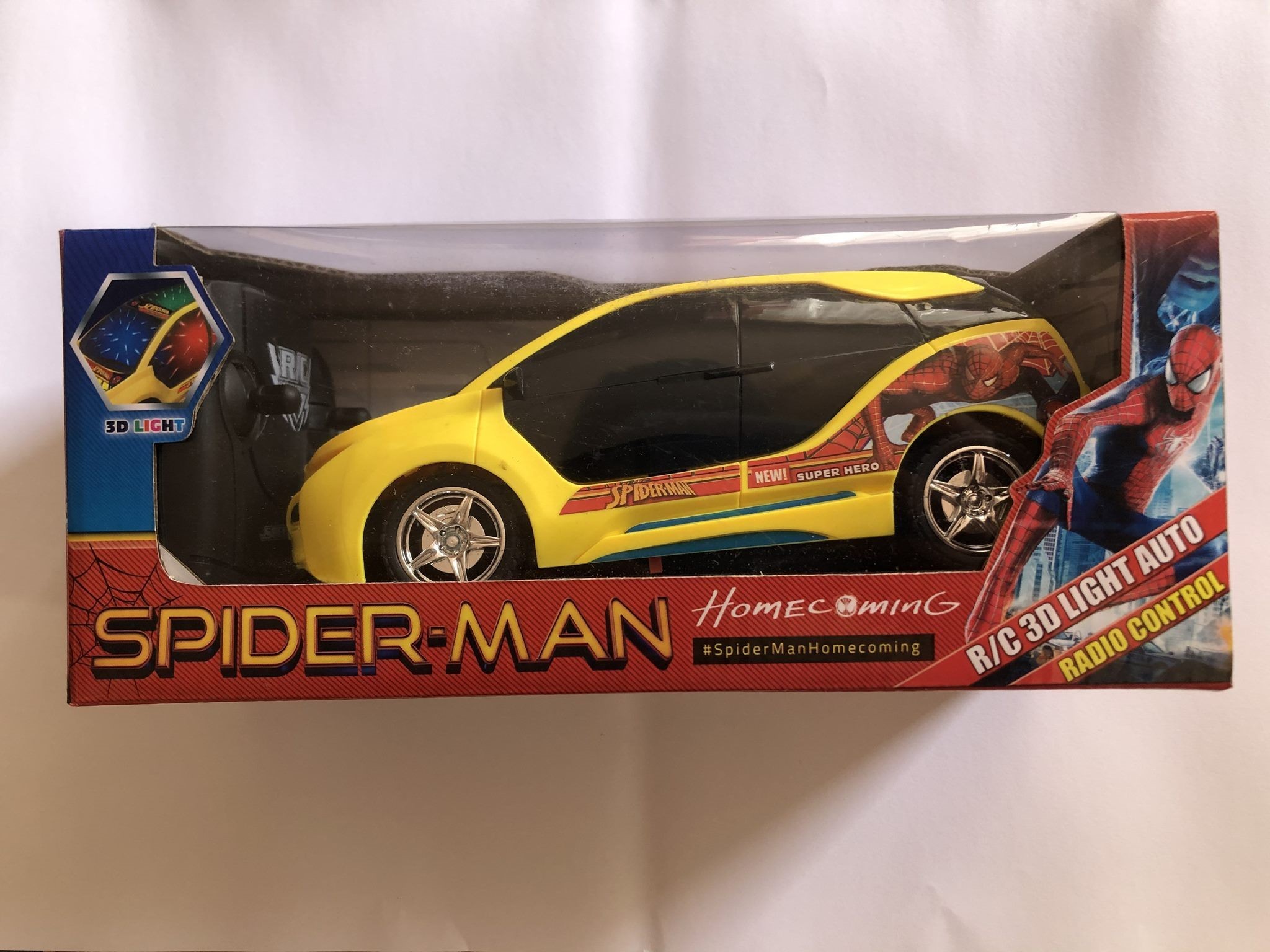 Rc Car, Rc 3D light Car, Rechargeable Battery, SpiderMan