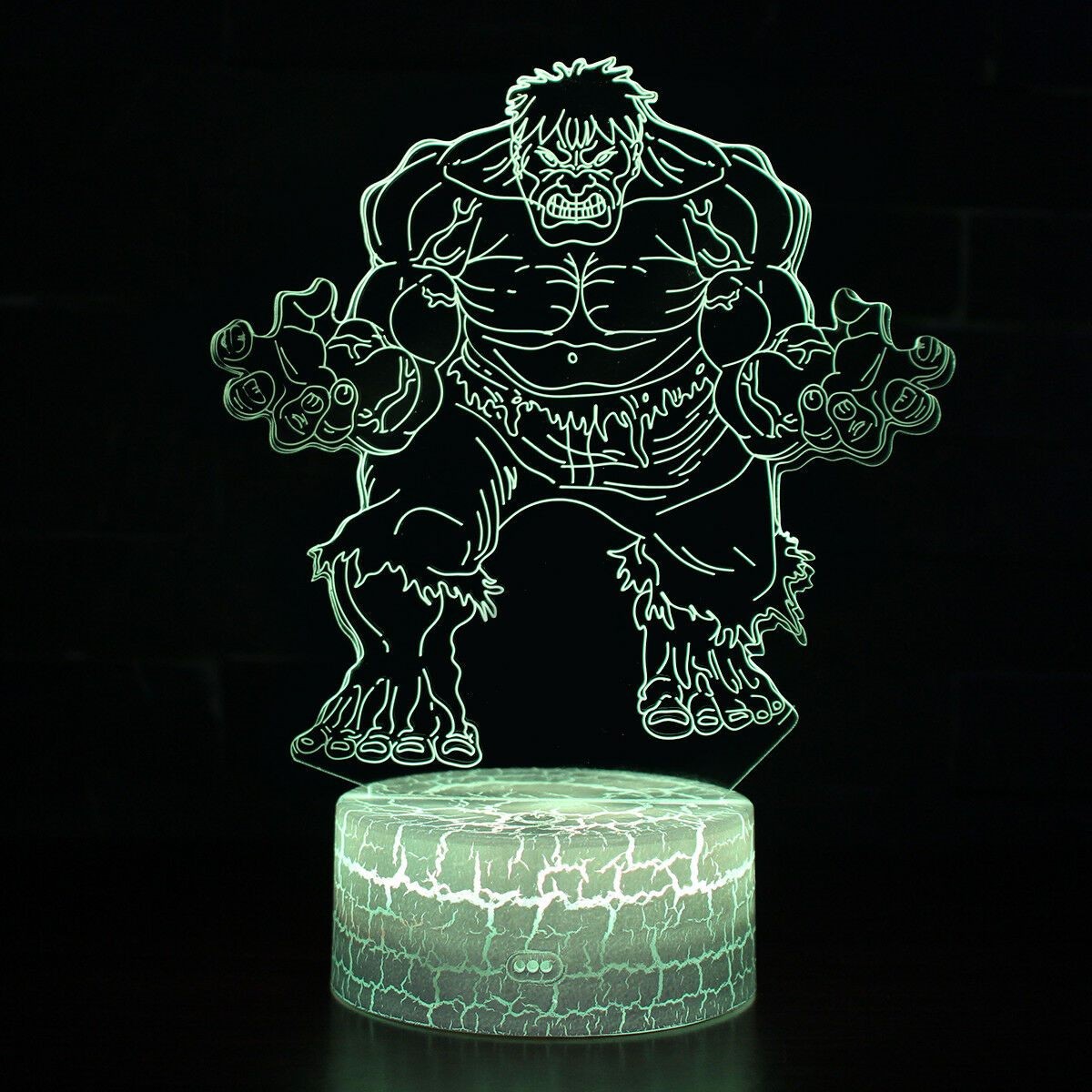 Hulk 3D Night LED Light, Power By USB, 7 Changeable colors