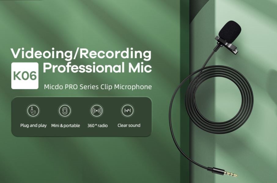 3.5mm Clip Microphone, Noise Reduction MIC, Remax
