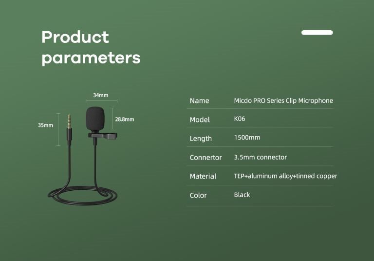 3.5mm Clip Microphone, Noise Reduction MIC, Remax