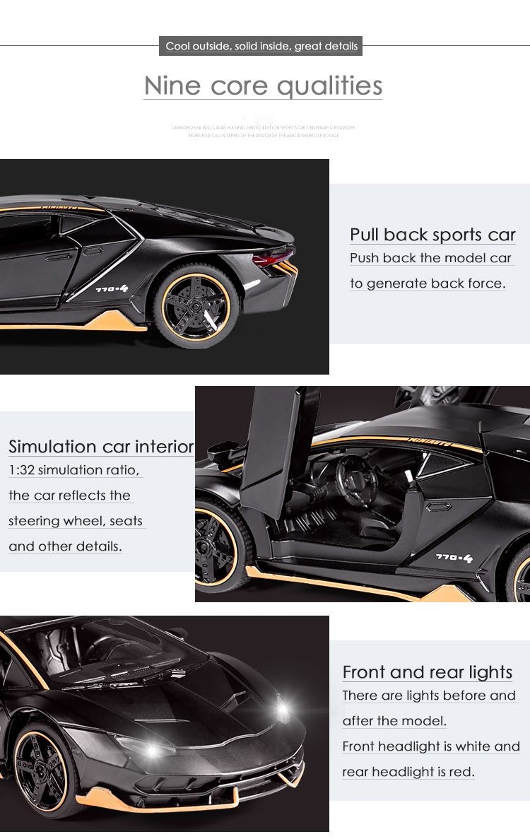 Die Cast Car, Lamberghini 770 Model, 1:32.