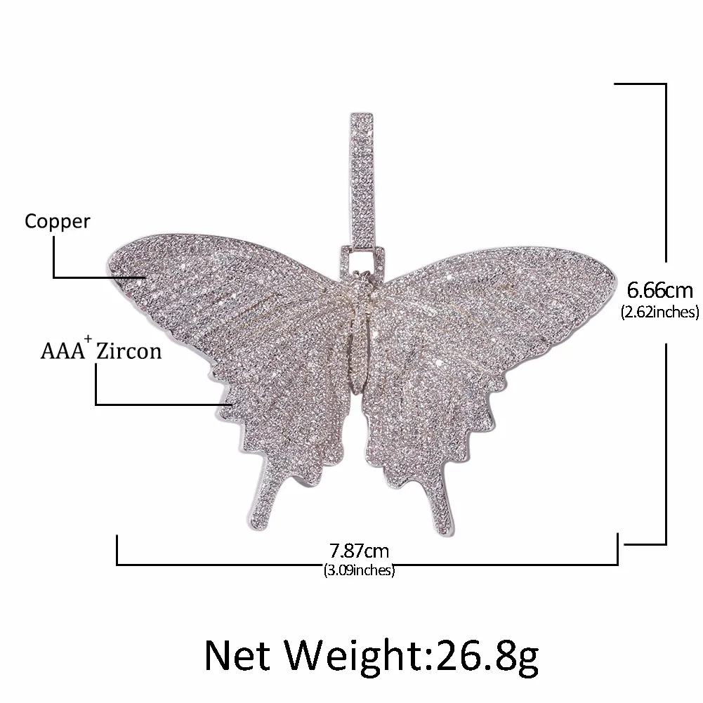 Zircon Big Butterfly Pendant