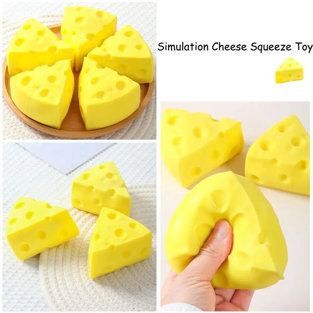 Squeeze Toy Simulation Cheese Sticky Soft Decompressing Pinching Cheese
