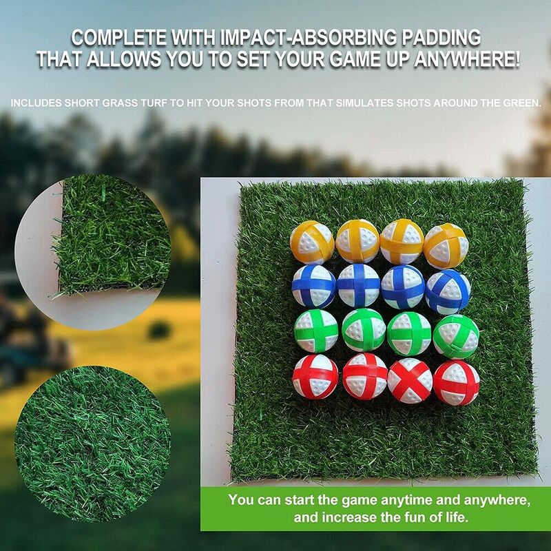 Mini Golf Game Set Golf Putting Chipping Hitting Mats Family