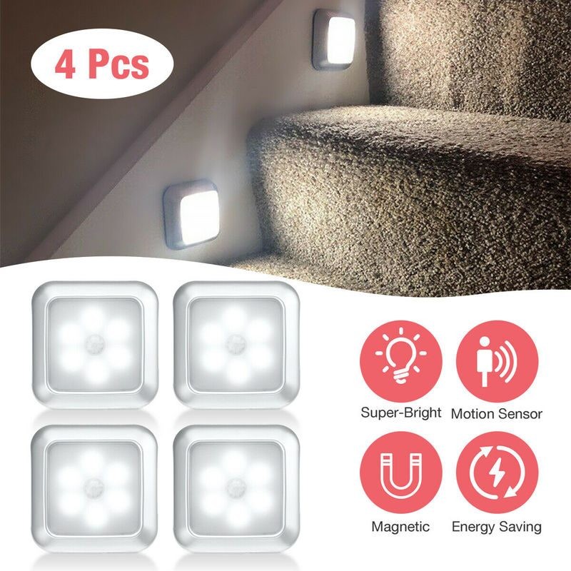 4pcs Motion Sensor Closet Lights