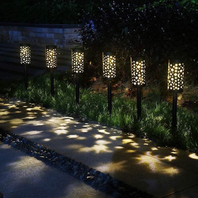 6 x Solar Lights Outdoor Garden Torch Lamps