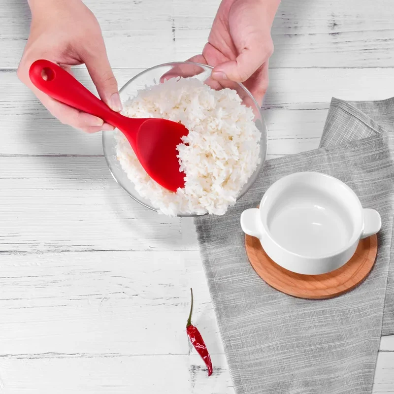 Household Silicone Non-stick Shovel Integrated Rice Spoon