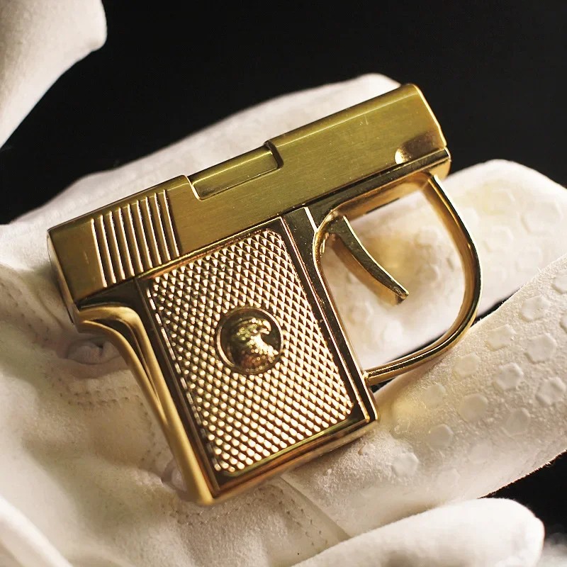 Newest Metal Portable Mini Gun Type Lighter Direct Windproof Gift Collection