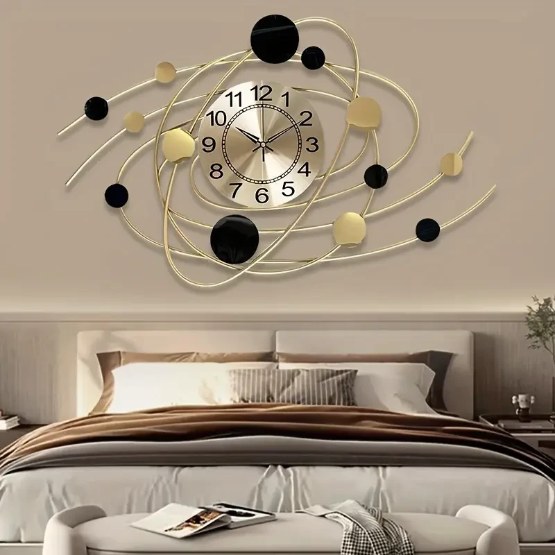 Modern Abstract Wrought Iron Wall Clock