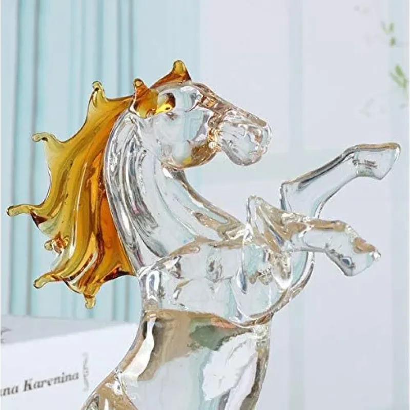 Crystal Glass Horse Statue Animal