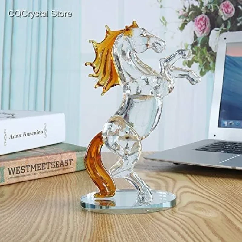 Crystal Glass Horse Statue Animal